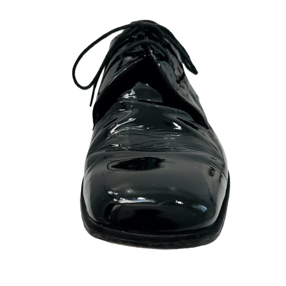 BRUNO MAGLI PARKER LACE UP SQUARE TOE BLACK PATENT LEATHER TUXEDO SHOE main image 11
